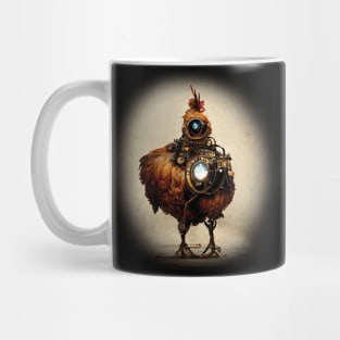 Robotic Steampunk Chicken Mug